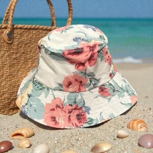 Anthropologie Floral Bucket Hat